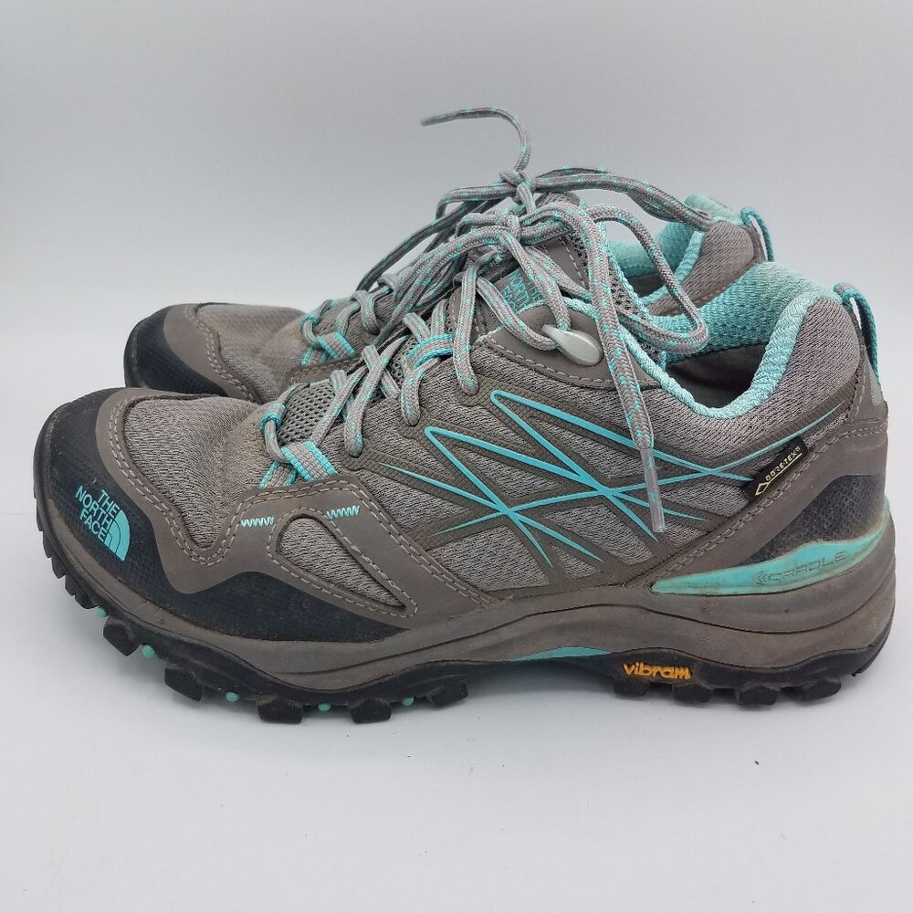 The North Face Hedgehog Hiking Boots Womens 7 Gore-Tex Vibram Gray Blue NF00CDG0